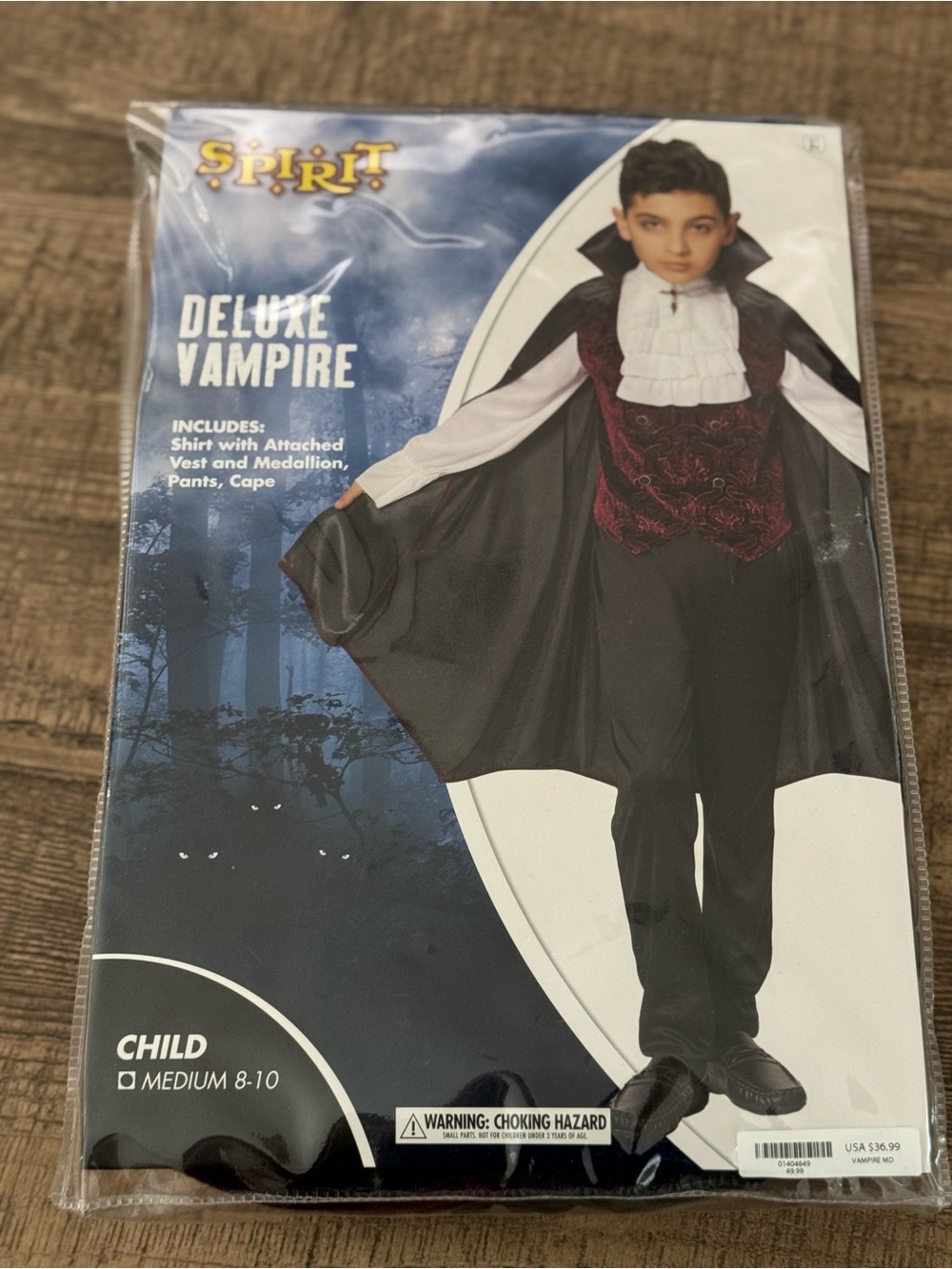 Spirit Deluxe Child Vampire Costume - Black & Burgundy